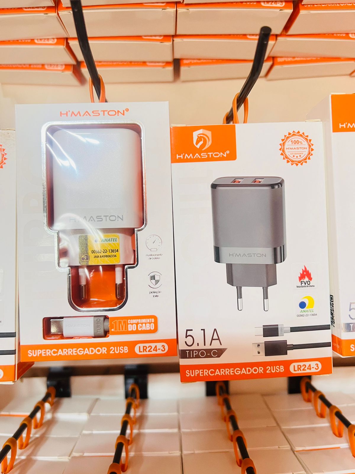 CARREGADOR TIPO C HMASTON 5.1A 02USB LR24-3