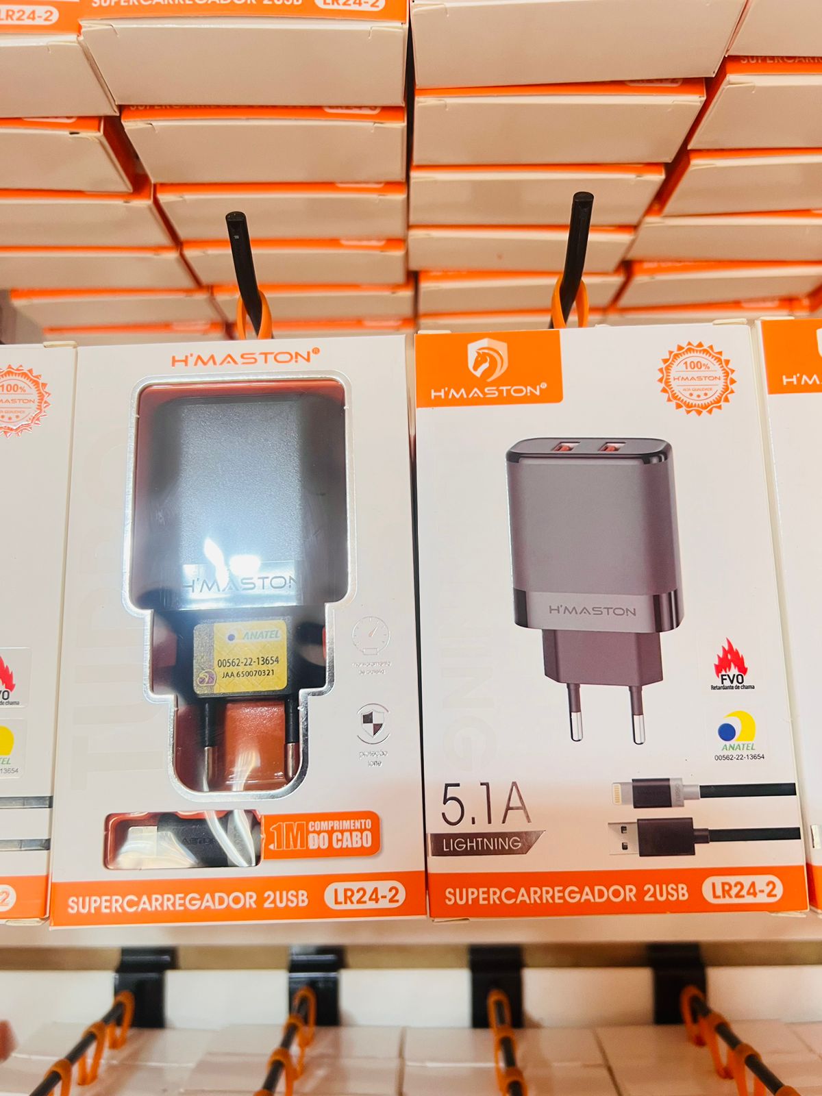 CARREGADOR IPHONE HMASTON 5.1A 02USB LR24-2
