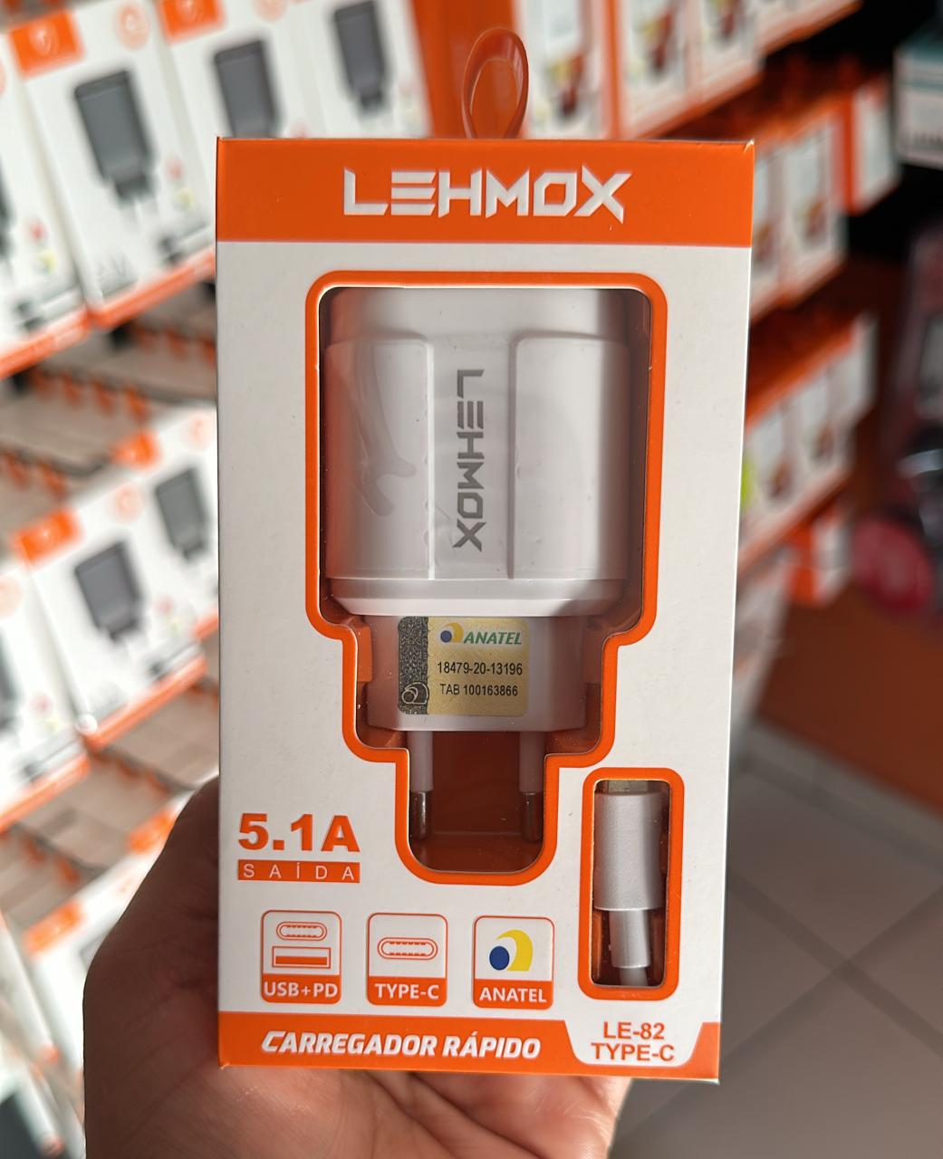 CARREGADOR IPHONE LEHMOX 5.1A 01USB+01PD LE-82