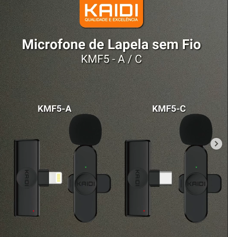 MICROFONE DE LAPELA KAIDI KMF5-A