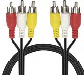CABO P/ AUDIO VIDEO NIQUEL 3RCA 3RCA 1,8MT FECHADO MXT COD. 1092