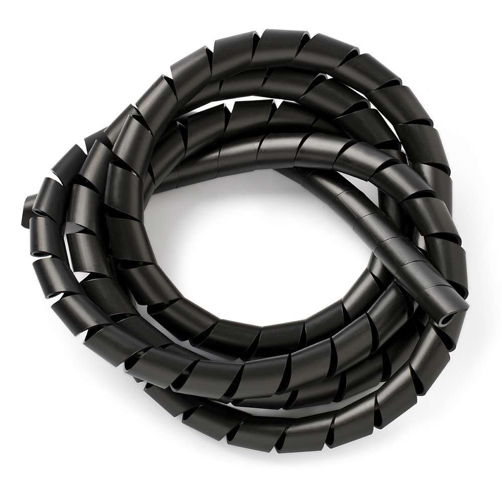 ORGANIZADOR DE FIOS E CABOS 10MM 1MT PRETO - PRISMATEC - COD3604