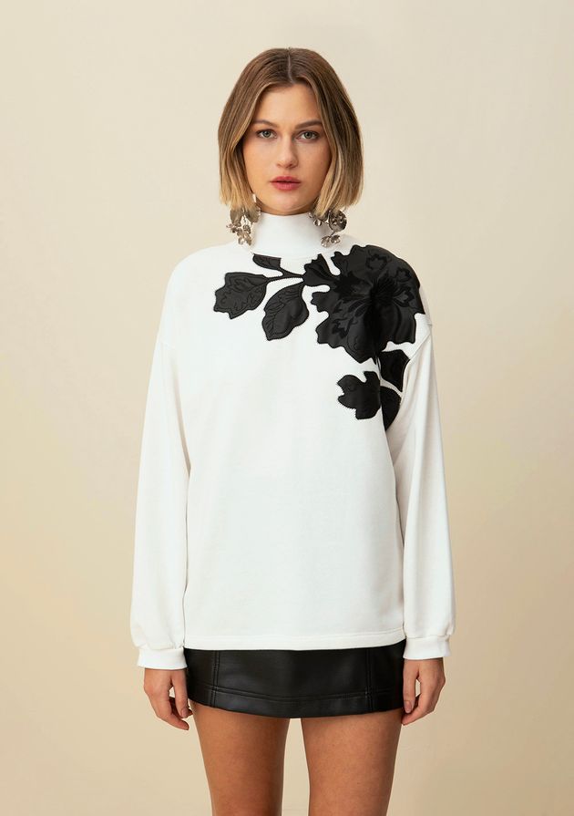 Blusa Gola Alta Off White
