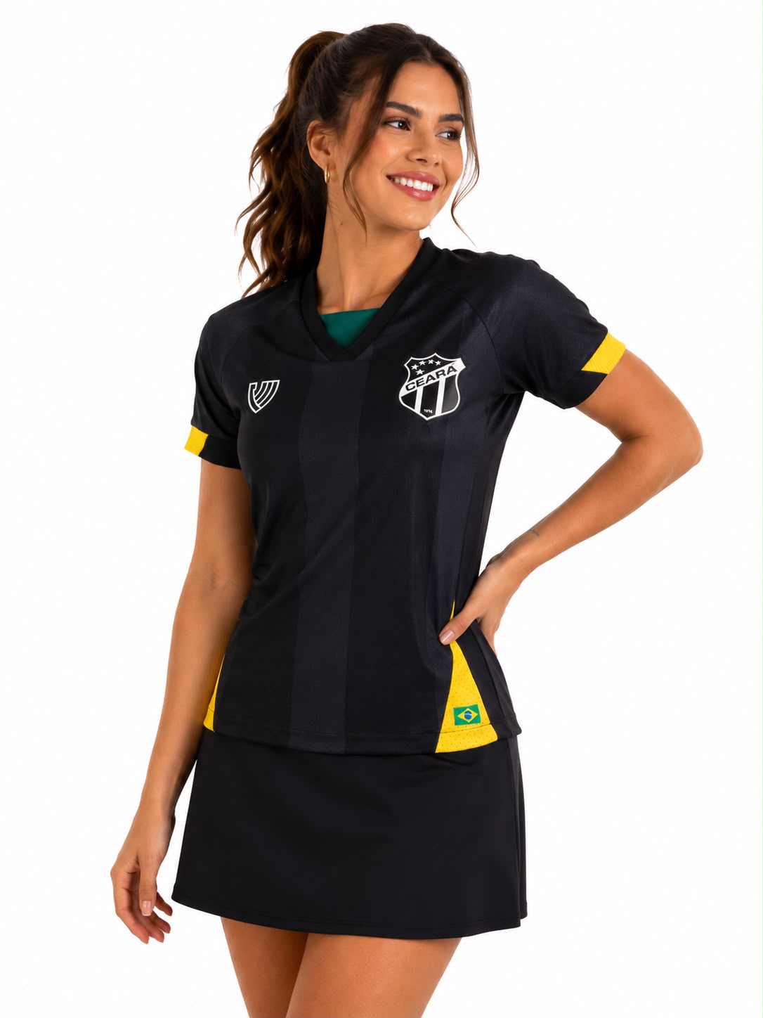 BABY LOOK BRASIL PRETA