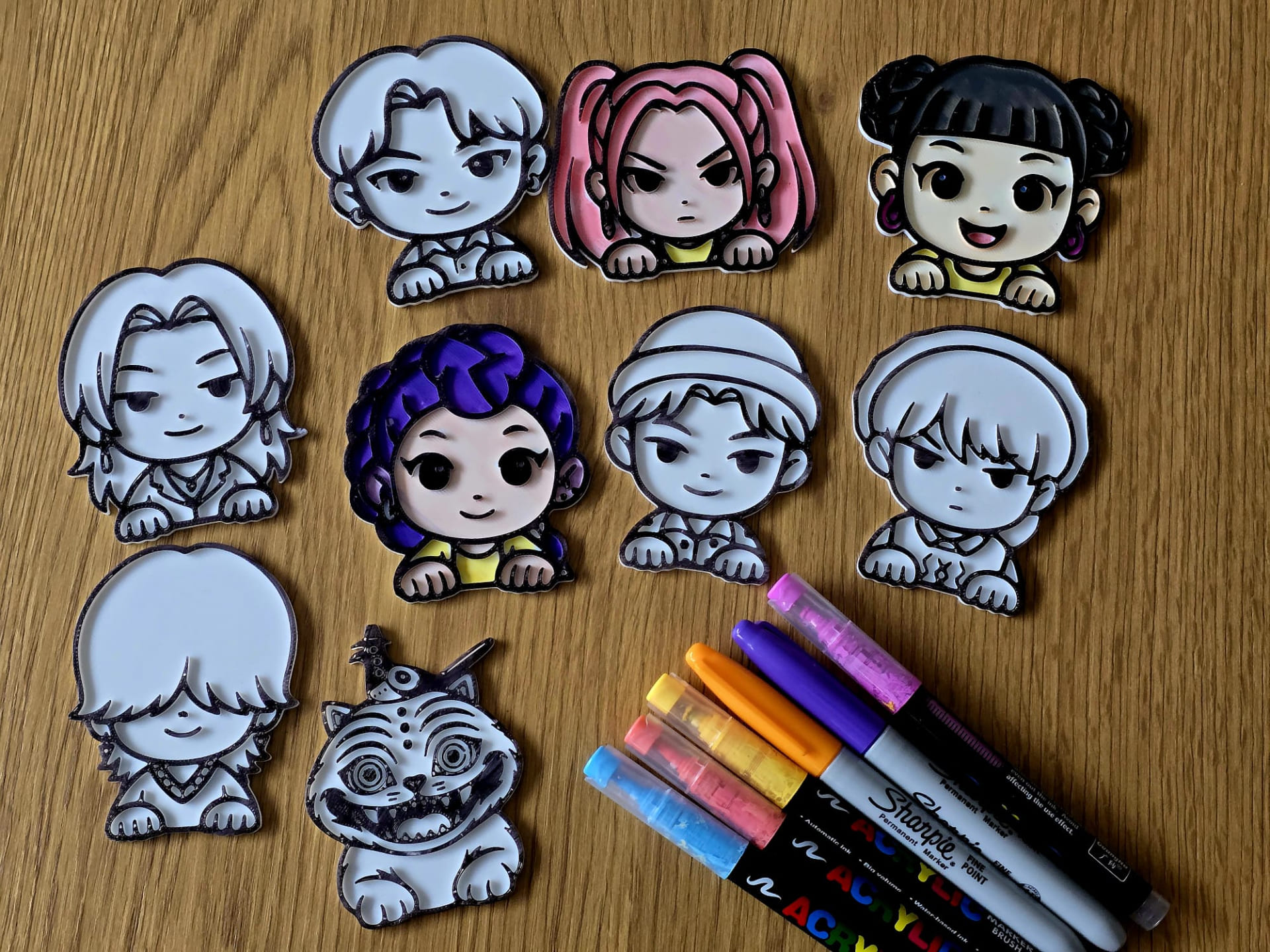 Kpop Demon Hunter Pack de Artesanato para Colorir