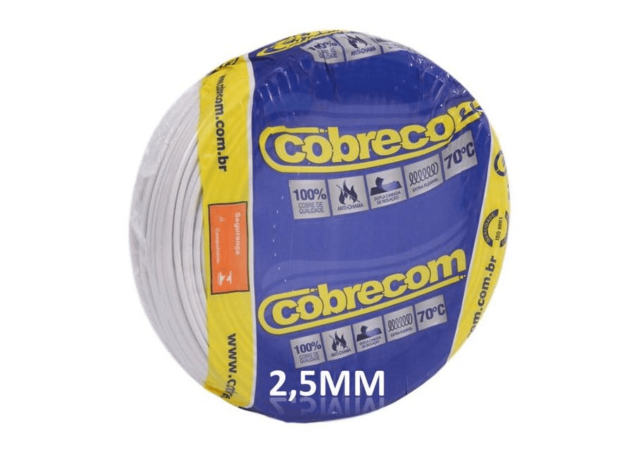 CABO FLEX 2,5 MM BRANCO - COBRECOM