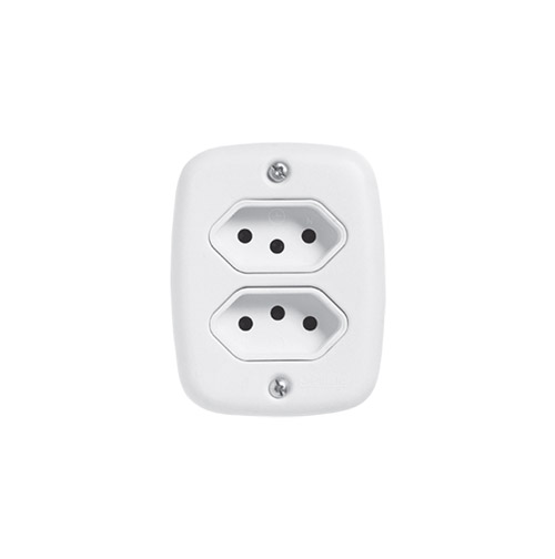 TOMADA - 2 TOM.2P+T 10A 250V PLUZIE