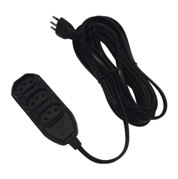EXTENSAO PP 2P+T 3 METROS PRETA LIDERPLUS