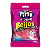 Fini Beijos Gelatina Morango