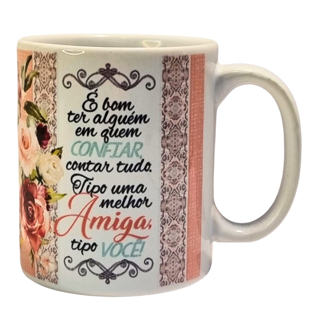 CANECA CERAMICA E BOM TER ALGUEM EM QUEM CONFIAR..