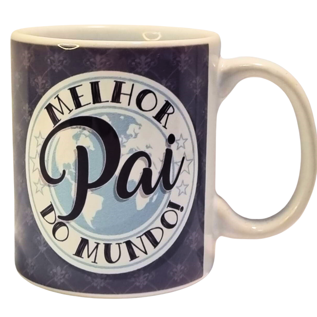 CANECA CERAMICA MELHOR PAI DO MUNDO...VERDE