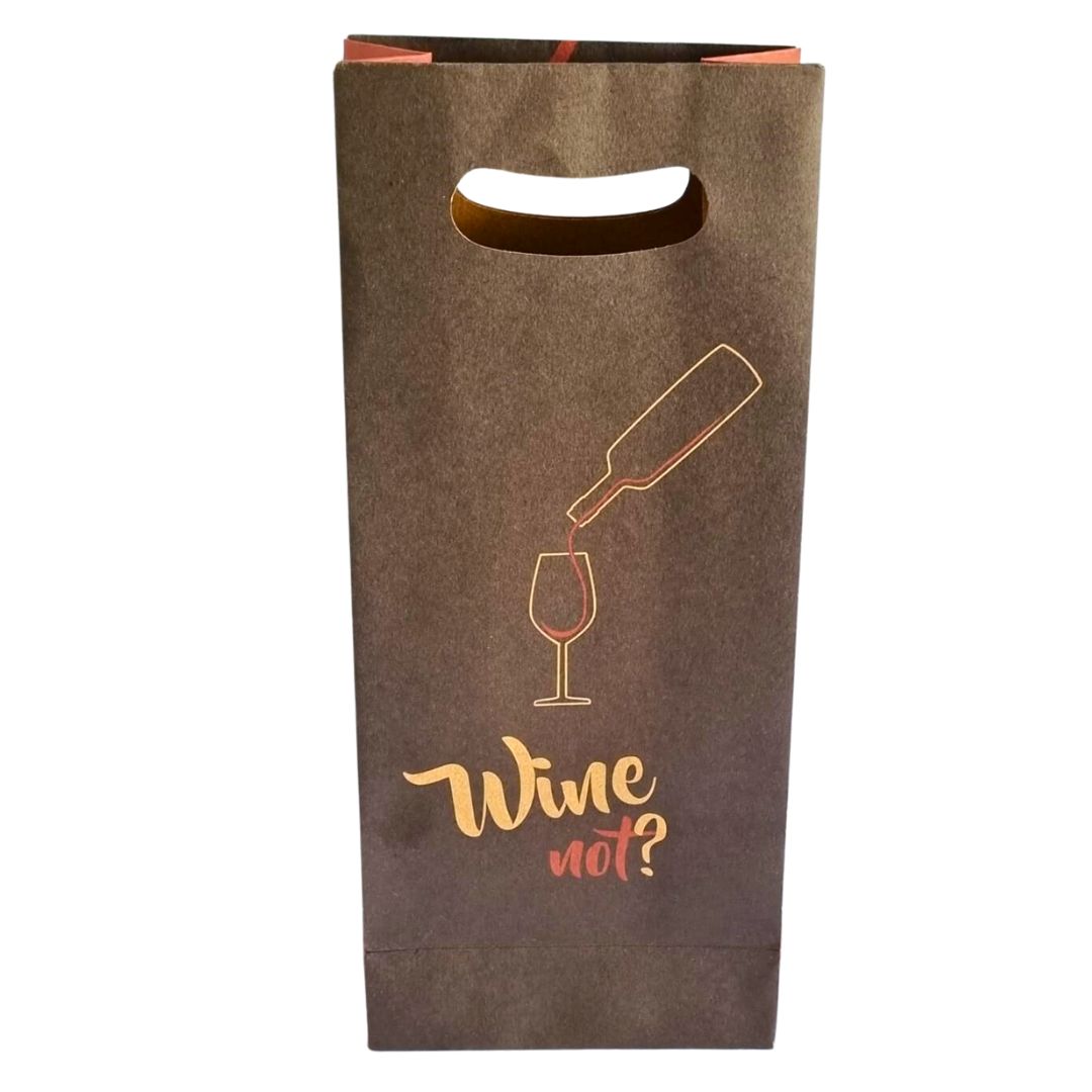 SACOLA BOCATTI P/ 2 VINHOS 17x9x39,5cm