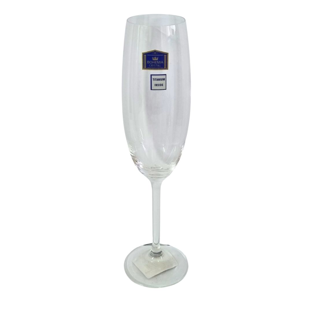 TAÇA PARA ESPUMANTE EM CRISTAL BOHEMIA
