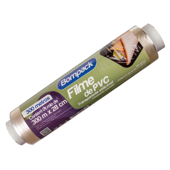 FILME PVC 28CM X 300 MTS BOMPACK