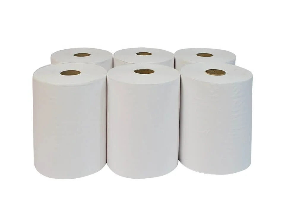 PAPEL TOALHA BOBINA 6X200 MT 26 GR 100% CELULOSE PREMIUM PLUMI