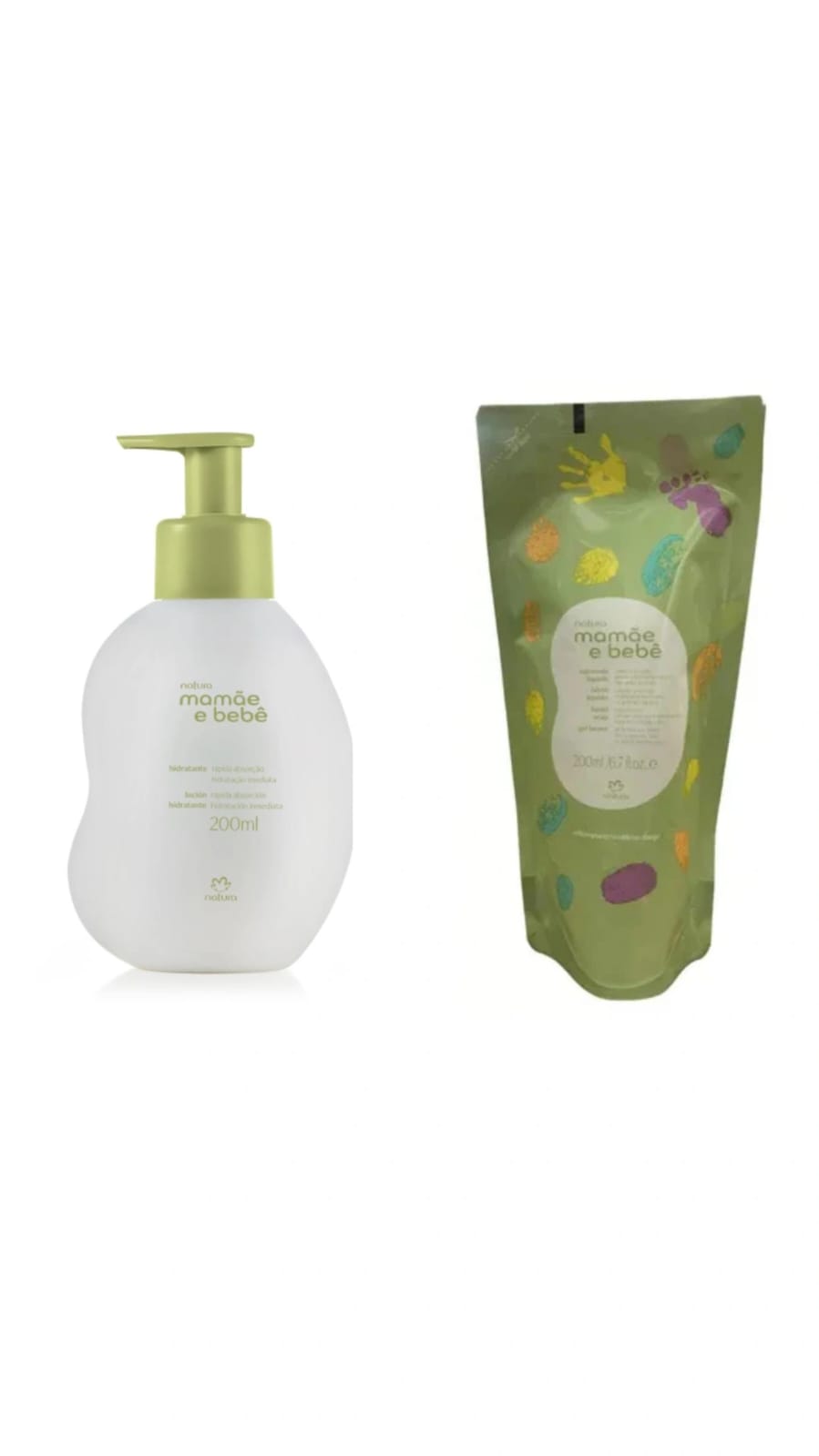 RECEBA UM REFIL NA COMPRA DE UM HIDRATANTE: Kit Hidratante Mamãe E Bebê + Refil