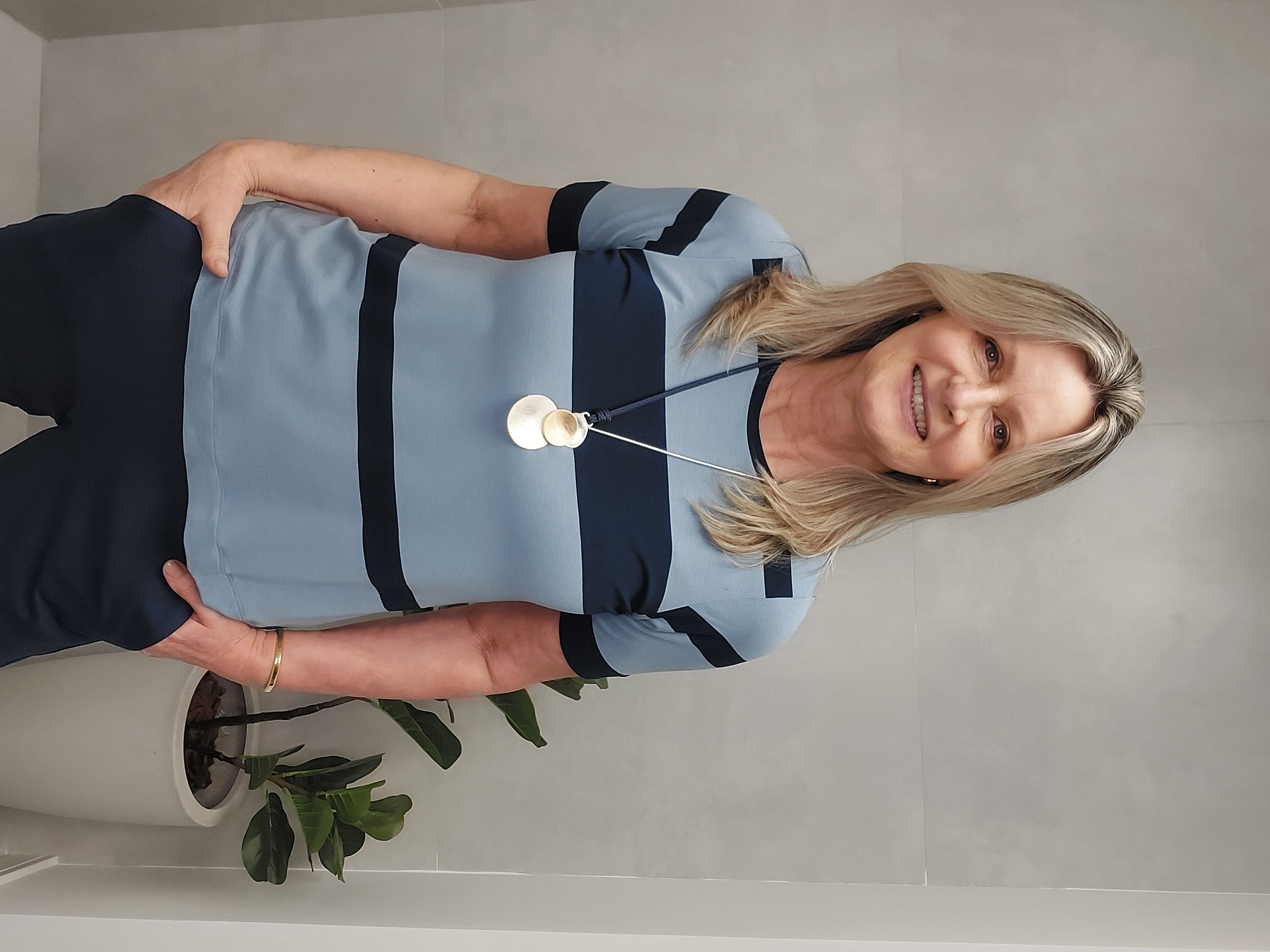 BLUSA LISTRADA 9565 AZUL