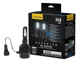 Kit Super Led Code Tech One 12v H4 6000k Farol Baixo E Alto