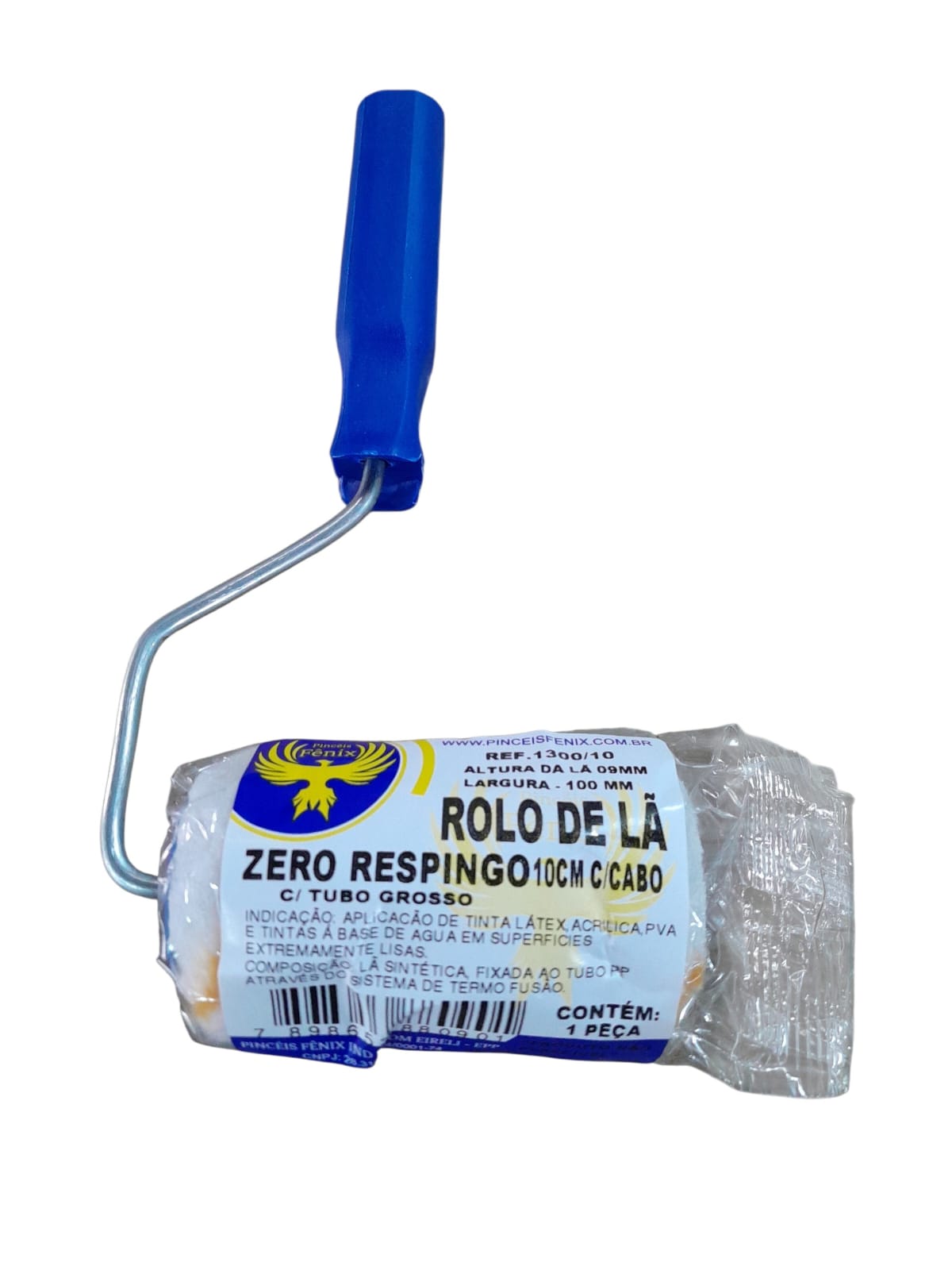 ROLO LÂ ZERO RESPINGO 10CM C/CABO TUBO GROSSO FENIX CD 3255