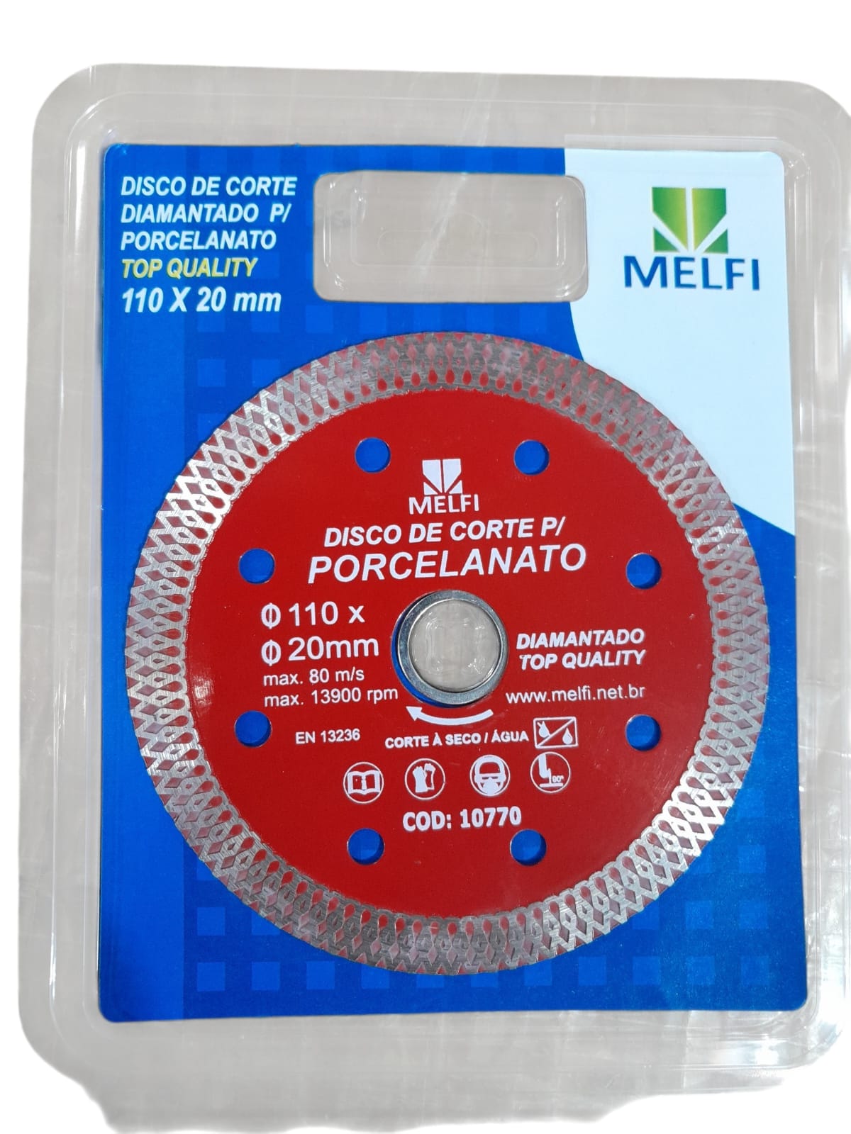 DISCO DIAM.TURBO P/PORCEL. 110X20 EXTRA FINO MELFI CD 0770