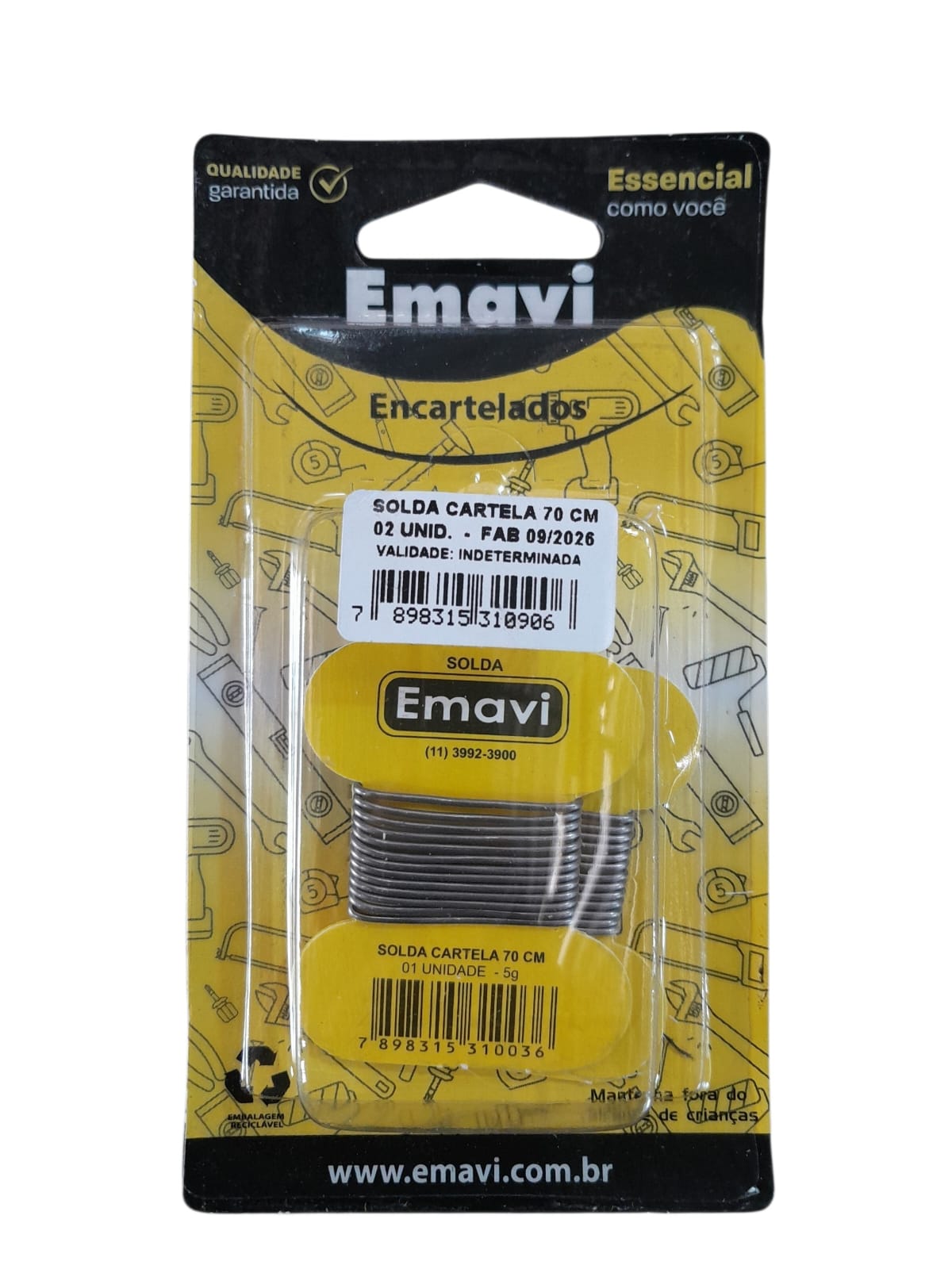 SOLDA CARTELA C/2 PÇS IMAVE CD.8140