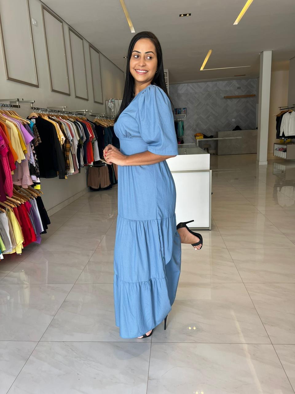 VESTIDO LONGO JEANS TAM GG