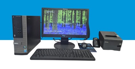 Kit seminovo - CPU i5 4° Dell, 8GB, Ssd 128gb, Monitor 19", Teclado e mouse, leitor e Impressora de cupom nova