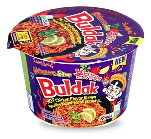 MACARRÃO SAMYANG BULDAK FRANGO PICANTE COM PIMENTA HEBANERO E LIMÃO 110g
