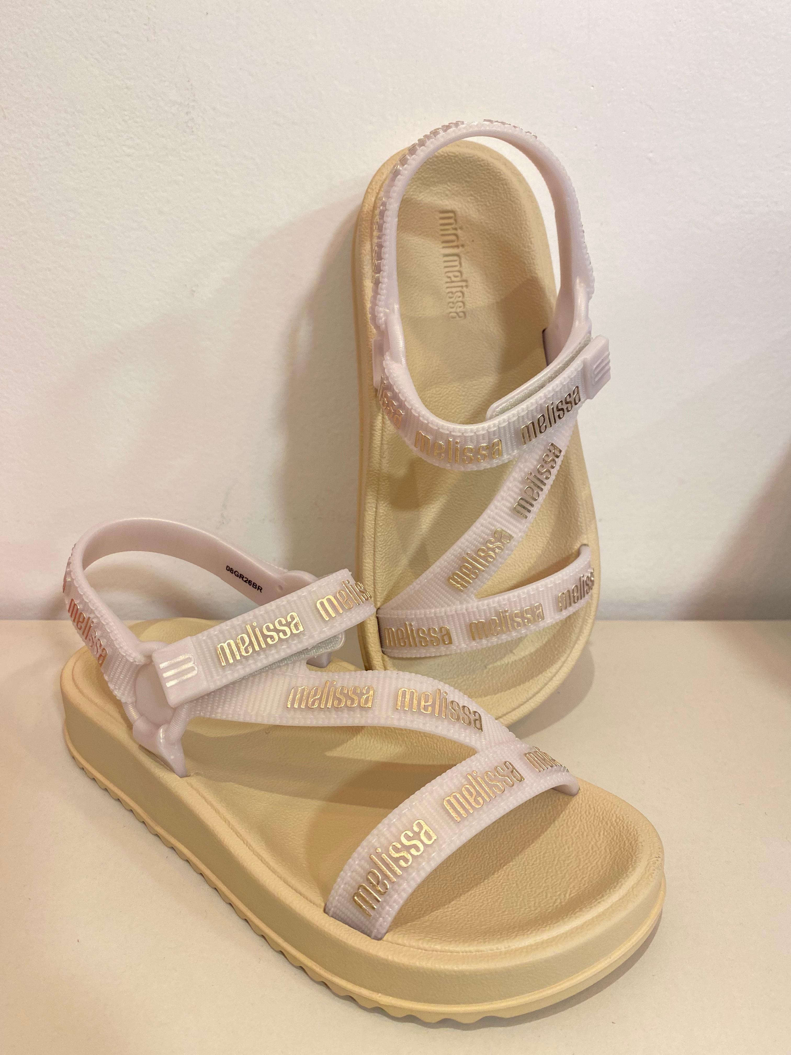 Mini Melissa Strip Bege Dourado