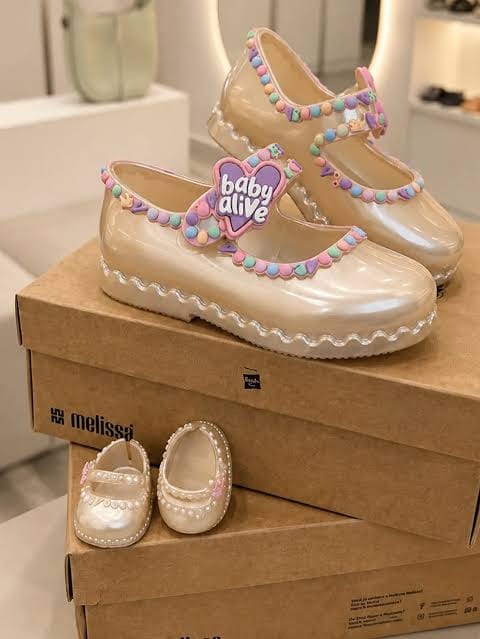 Mini Melissa Bege Perolado