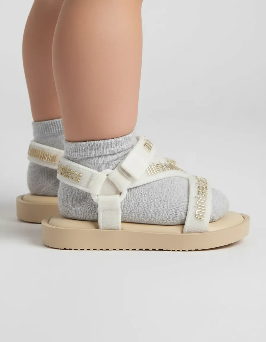 Mini Melissa Strip Bege/Dourado