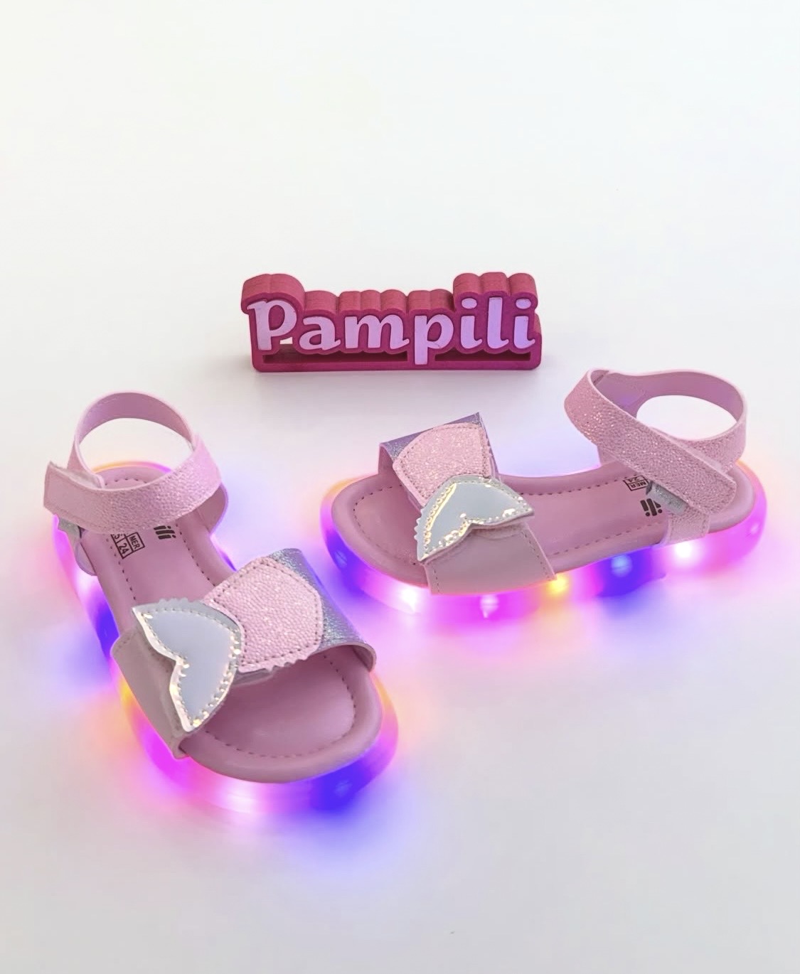 Sandália Lulli Rosa Claro Led