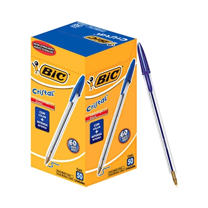 Caneta Bic Cristal Azul 50unidade