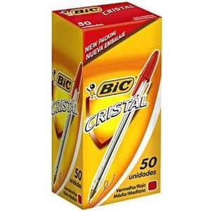 Caneta Bic Cristal Fina 0,07 Vermelha