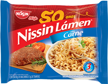 Macarrão Instantâneo Carne Nissin Miojo Lámen Pacote 85g