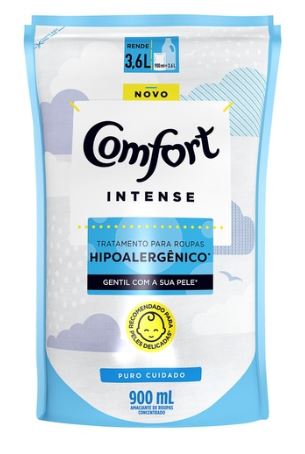 Amaciante De Roupa Concentrado Hipoalergênico Puro Cuidado Comfort Intense Refil 900ml