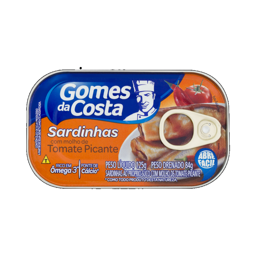 Sardinha Com Molho De Tomate Picante Gomes Da Costa Lata 84g