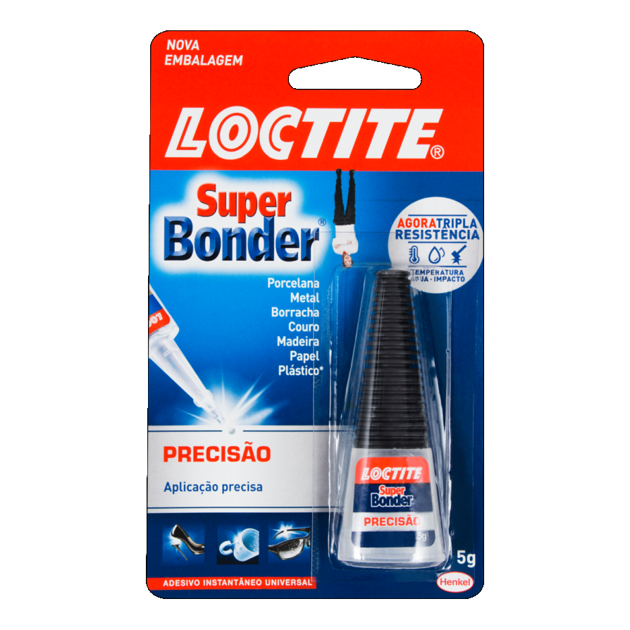 Adesivo Instantâneo Universal Precisão Loctite Super Bonder Blister 5g