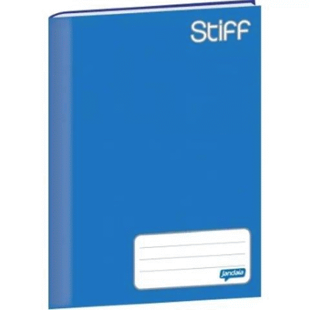 Caderno Capa Dura Brochura 1/4 Azul Jandaia Stiff 140mm X 200mm 96 Folhas
