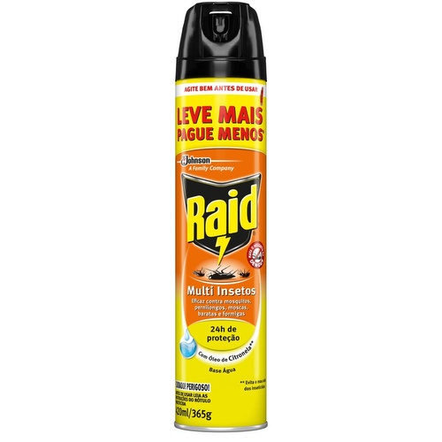 Inseticida Raid 300ml Multi Citronela. Gr150m