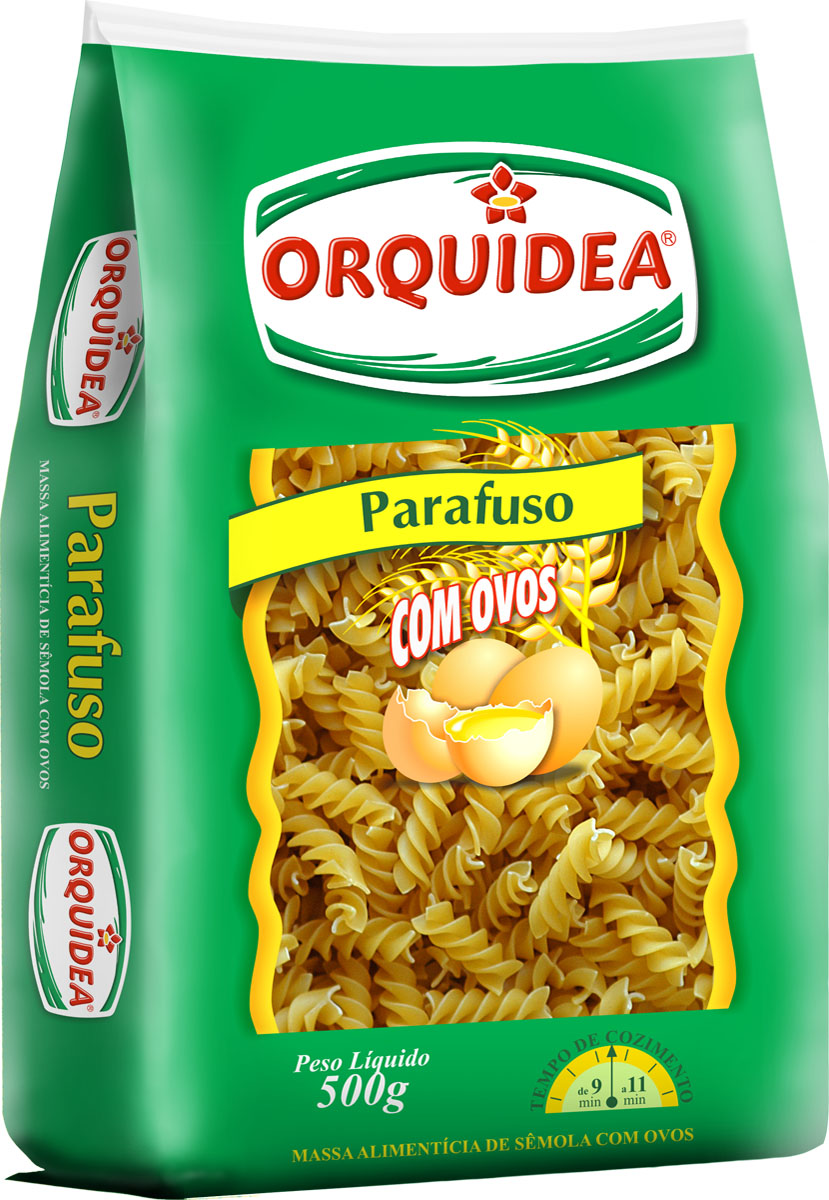 Massa De Sêmola Com Ovos Parafuso Orquídea Pacote 500g