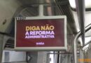 Diga Não à Reforma Administrativa espalhando a campanha do Sindjus-DF Diga Não à Reforma Administrativa espalhando a campanha do Sindjus-DF